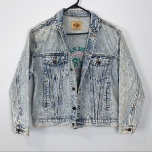 Vintage M Hard Rock Save the Planet Denim Jacket